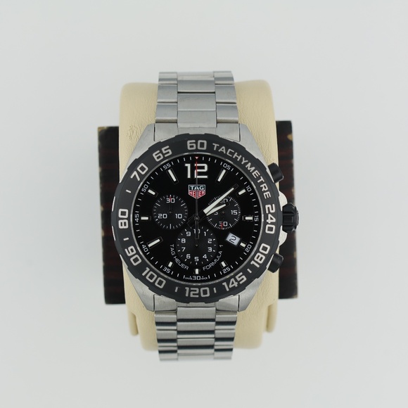 Tag Heuer CAZ1010.BA0842 Mens Formula 1 Watch Black Silver Chronograph Stainless - Picture 7 of 16